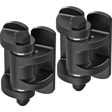 Lot de 2 charnières de portail à souder double face en acier au carbone de 6 mm pour poteau carré au portail tubulaire, idéales pour portails lourds ou rampes de remorque (9,1 x 5,8 cm) (1/5)