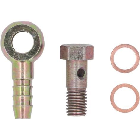 Kit de Raccord de Banjo d'eau Turbo M10 X 1,5 Mm à 3/8 Pouces Boulon de Banjo d'eau Turbo Kit de Connecteur de Banjo de Tuyau de Conduite d'eau de Turbocompresseur en Acier (1/5)