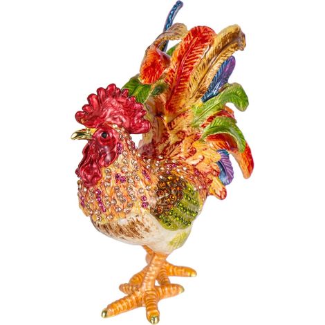 Scatola portagioie vintage a forma di gallo - Tema Halloween (1/5)
