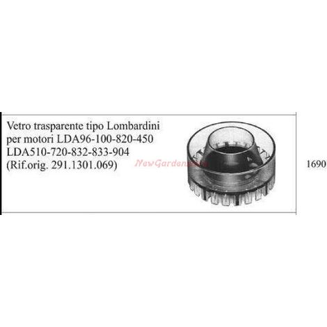 Vetro trasparente LOMBARDINI per motocoltivatore motori LDA96 100 820 1690