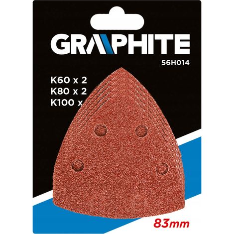 Papel de lija Graphite 56h014 5 piezas 83x83 mm