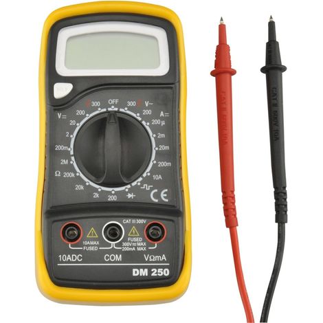 Digital-Multimeter DM250 schwarz-gelb