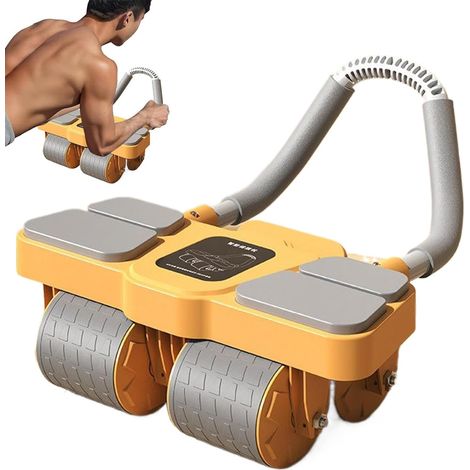 Roue abdominale à rebond automatique avec support pour coudes, appareil de musculation pour le tronc, entraînement à domicile (1/5)
