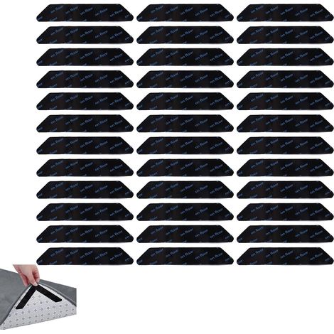 Rutschfeste Matten – 36 Stück – PU – Starker Halt – Für Parkett- und Fliesenböden – 130 x 25 x 2 mm (1/5)
