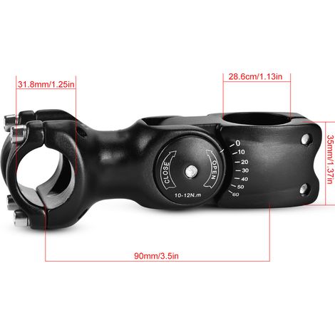 Potence de Vélo Noir pour VTT et Bicyclette Route - Accessoires Cyclisme (1/5)
