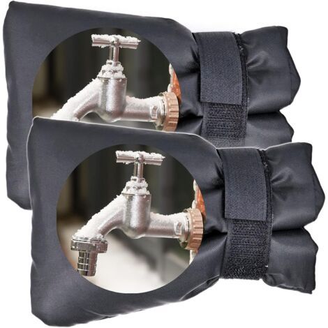 HOXILEELEO - Couvercle de robinet extérieur antigel en 2 pièces, protecteur de robinet résistant au gel, étanche, couvercle de robinet thermiquement épaissi pour une utilisation dans le jardin (noir, (1/5)