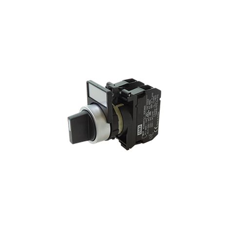 Bouton rotatif composé noir 3 positions retour au centre 60° + 2NO BPCR3R2NO