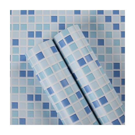 Papel pintado autoadhesivo azulejo, 61x100 cm, estilo mosaico, adhesivo de pared, lámina decorativa impermeable para azulejos de baño y cocina. (1/5)