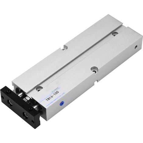 Vérin pneumatique double tige aluminium 16mm alésage course 100mm, double effet, 1 pièce (1/5)