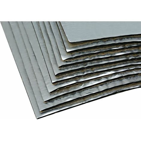 10 Pannelli Adesivi alluminio economici insonorizzazione auto 25cm x 18cm x 0.5cm (1/5)