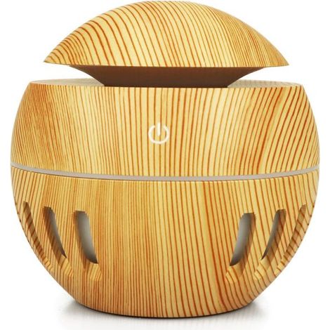 KLVGTIFS PU - Humidificateur USB à grain de bois UFO Nouveau purificateur creux Bureau à domicile Petits appareils Diffuseur d'arôme dL303 (1/3)