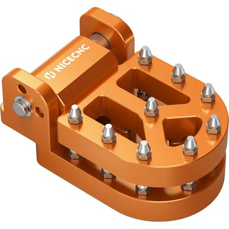 Trittplatte für Bremshebel, robustes Aluminium, verstellbare Position, orange (1/2)