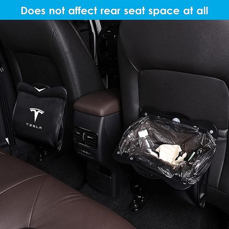 tesla Model 3 Model Y Trash Can Back Seat Garbage Bin Hanging Organizer Magnet Switch Waterproof Trash Bin With Led Light (1/4)