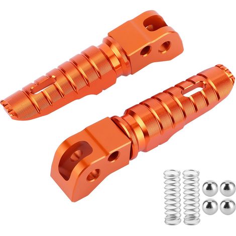 Paar hintere Fußrasten aus Aluminiumlegierung für Motorräder, Umbauzubehör kompatibel mit 125/250/300 RC200/390 ab 2014 (Orange) (1/5)