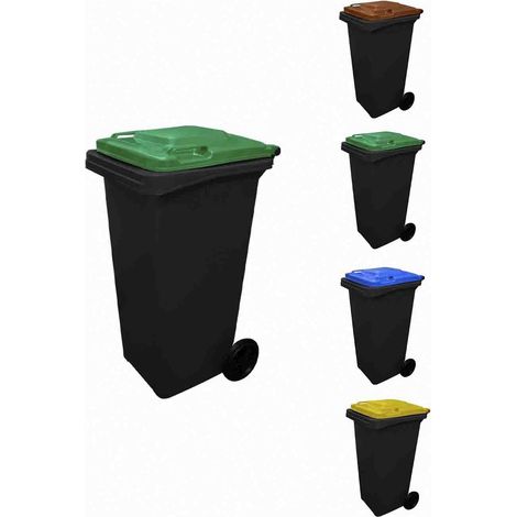 Contenedor de basura reciclables Ecodiseño 120L 2 ruedas