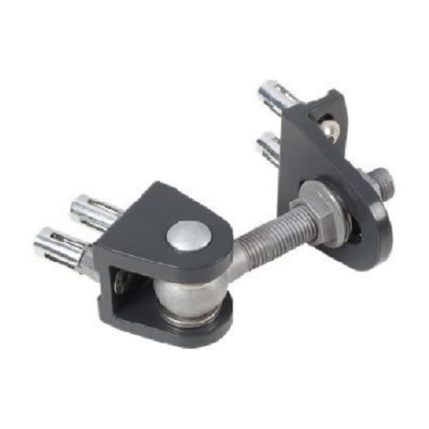 Locinox – Charnières à visser 180° avec réglage hauteur jusqu'à 17.5mm – Fixation Quick-Fix – Conception anti-vandalisme – Pour portes réversibles