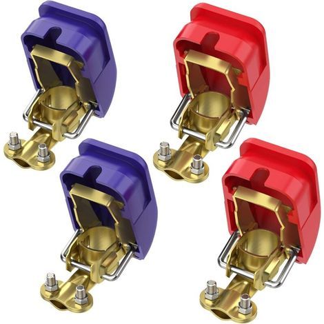 2 Pairs Battery Terminal Quick Release Battery Terminal Clamps for Car Caravan Motorhome