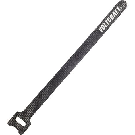 VOLTCRAFT Klett Kabelbinder 200mm Klett Kabelbinder 200mm (L x B) 200 mm x 12 mm Dark-Grey (1/4)