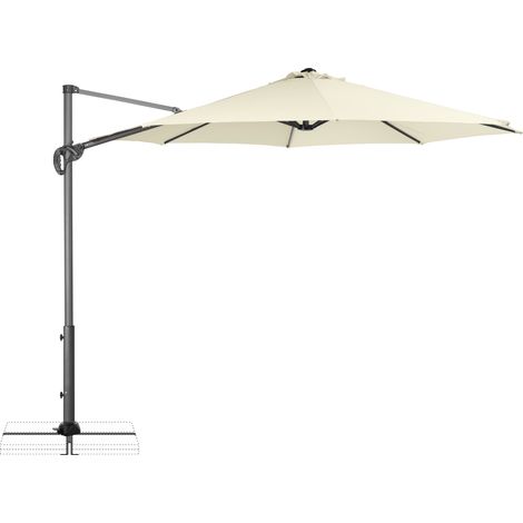 Derby Sonnenschirm / Ampelschirm "Ravenna Smart 300", Ø 300 cm, natur, Bezug aus 100% Polyester, Gestell aus Aluminiunm, 13,8 kg Sonnenschirm / Ampelschirm "Ravenna Smart 300", inkl. Standkreuz, natur (1/5)