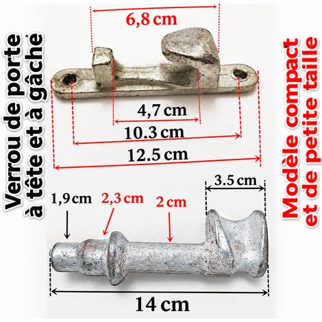 Ensemble gâche standard n° 3 et tête de verrouillage n° 3 pour porte de conteneur et camion fourgon 3 20 g – Livraison gratuite