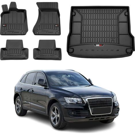 Kit Tapis de Sol et Coffre pour Audi Q5 2008-2017 TPE Noir