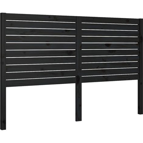 Cabecero de cama madera maciza de pino negro 166x4x100 cm vidaXL
