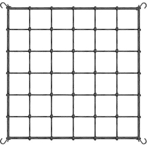 Filet de treillis pour plantes grimpantes, filet de treillis élastique, filet à plantes robuste avec crochets, filet ScrOG élastique pour tentes de culture (80 x 80 cm) (1/5)