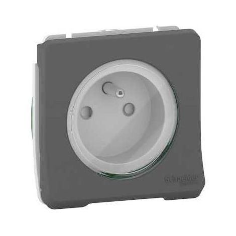 Steckdose 2p+t IP55 IK08 Automatische Verbindung - Kombinierbar - Weiß - Mureva Styl