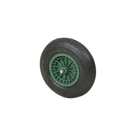 Luftbelüftetes Schubkarrenrad mit Lagern – Achse 20 x 130 mm, Radstand 80 mm (1/5)