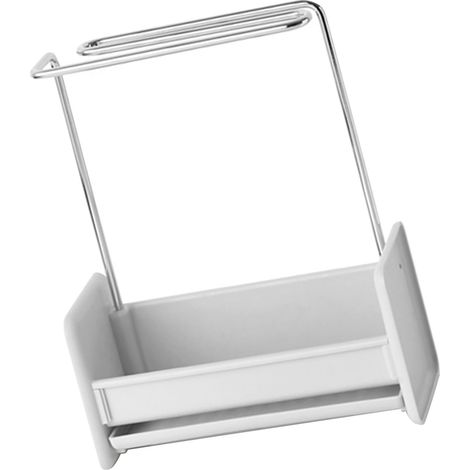 Porte-essuie-plats PP acier inoxydable amovible fond perforé porte-éponges cuisine pour éponge laine d'acier (1/5)