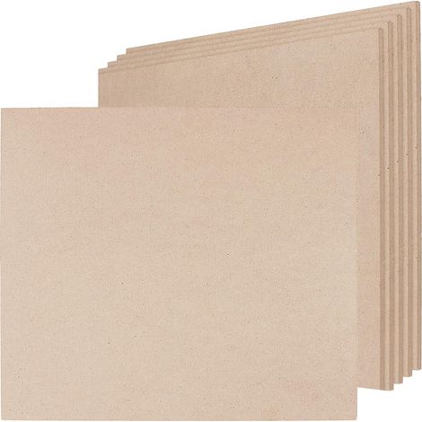 Lot de 6 Panneaux MDF 6 mm - 28 x 35 cm - Planche Bois pour Travaux Manuels, Peinture, Découpe Laser, Pyrogravure, Projets Bricolage (1/5)