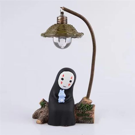 MINKUROW Decorazione Del Desktop, Luce Notturna A Led In Resina Cartone Animato Uomo Senza Volto Lampada Da Tavolo Fatta A Mano Fata Giardino Decorazione Del Desktop Figurine Regalo Bambola E Piccoli (1/5)