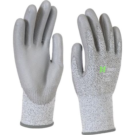 Gants de travail - Radix - CutMaster - Anti-coupure PU gris - Taille M9 / M (1/5)
