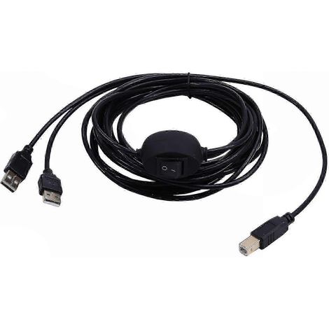 Câble d'imprimante USB A vers B mâle-mâle avec fonctionnalité 2 en 1, compatible avec le partage d'imprimante entre deux ordinateurs. WHBYV (1/4)