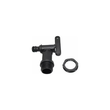 Robinet pour réservoir en plastique de 1000 L, adaptateur pour réservoir d'eau IBC, adaptateur pour tuyau d'arrosage, récupérateur d'eau de pluie, réservoir de carburant (plastique) (1/5)