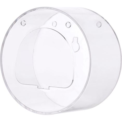 Mangeoire à oiseaux transparente avec ventouse, chaîne de suspension et poteau de support, nichoir rond d'extérieur transparent pour observer de près les oiseaux sauvages. (1/2)