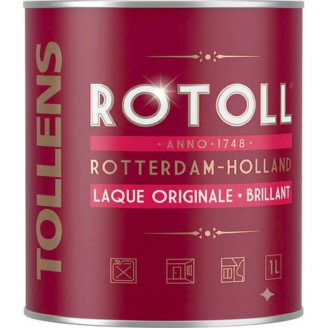 Laque TOLLENS Rotoll brillant : La peinture laque brillante glycéro préférée des pros Choix de couleur: Blanc - Conditionnement: 3 Litres