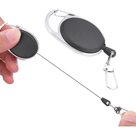 Mousqueton de sécurité extensible pour clés anti-perte, idéal pour camping et randonnée