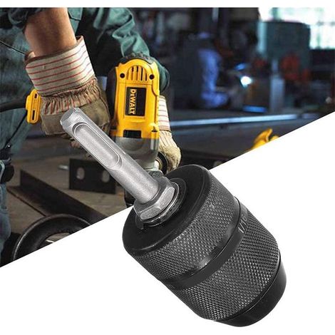 2-13 mm selbstspannendes Bohrfutter – SDS+ auf Schlüsselbohrfutter-Adapter – Schnellspannaufsatz für Schlagbohrmaschinen und zylindrische Bohrer (1/5)