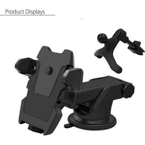 Panneau De Bord Pare-brise Universel Voiture Ventilateur Pour Support GPS Noir (1/4)