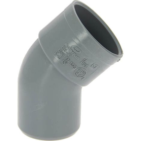 Adequa – Coude de raccordement PVC mâle-femelle 45° Ø40 – Conforme norme NF – Raccordement tubes PVC pour chantiers humides