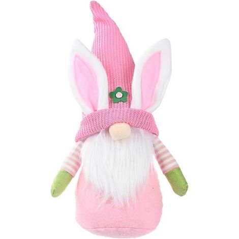 Handgefertigter schwedischer Zwergen-Osterhase aus Plüsch, skandinavischer Elfen-Tomte-Zwerg.