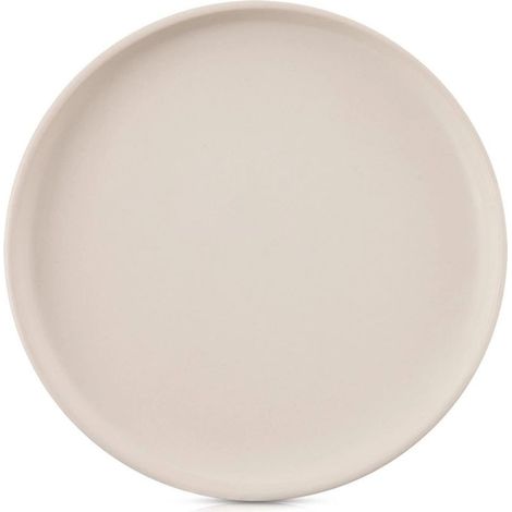 Assiette à dessert en céramique, couleur crème, 20,5 cm, compatible lave-vaisselle (1/5)
