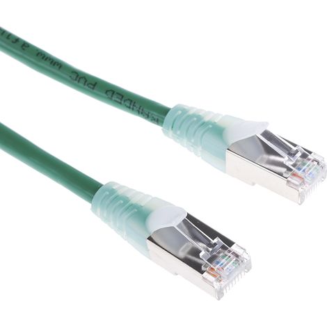 Câble Ethernet cat 5e Avec connecteur gaine PVC Vert / , F/UTP, 5m ( Prix pour 1 )