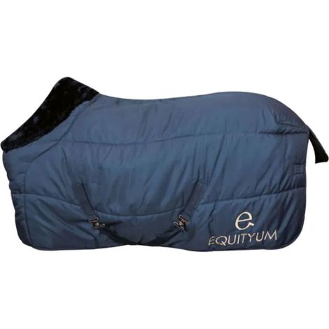 155 cm, BLU: Coperta da box per cavalli modello Pervinca imbottita 400 g e tessuto esterno 600 D