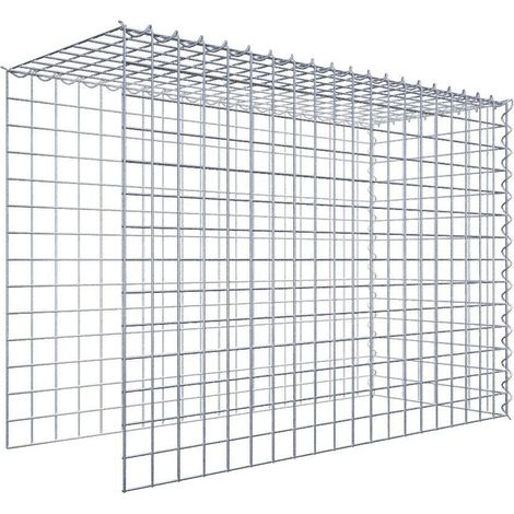 Gabiondeco - Gabion - Element de prolongation en hauteur et en longueur 100 cm x 70 cm x 40 cm (L x H x P). maille 5 x 5 cm. Spirale. Attention il manque deux grill... (1/5)