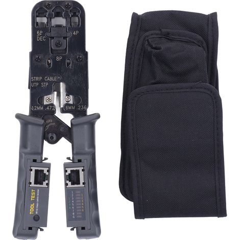 Pince à sertir à cliquet, dénude-fil, coupe-câble et connecteur pour RJ45 8P 6P 4P (1/5)