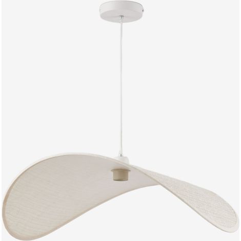 SKLUM Deckenleuchte aus Bastil-Leinen Creme-Beige 65 x 60 cm                                 