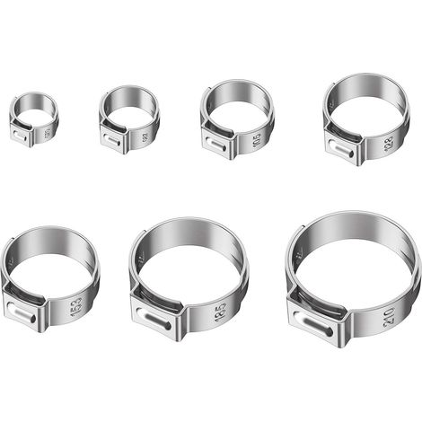 Jiajia AI, 130Pcs Oreille Simple Pince à Tuyau sans À, Acier Inoxydable pour jardin, terrasse et extérieur (1/5)