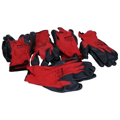 Guanti da Lavoro Poliestere/Nitrile ROOKS Taglia XXL – Confezione 5 Paia (OK-09.0013)